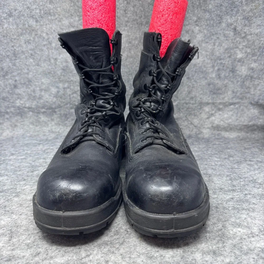 BELLEVILLE 360ST Mens Black Leather Combat Military Boots Vibram Soles Size 13 M